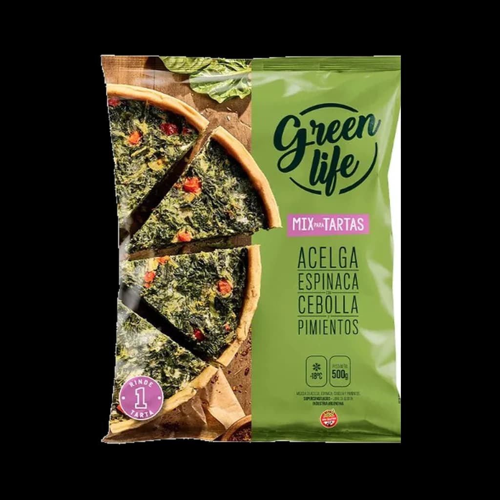 Green Life Mix Tartas Acelga, Espinaca, Cebolla y Pimientos - 500 g
