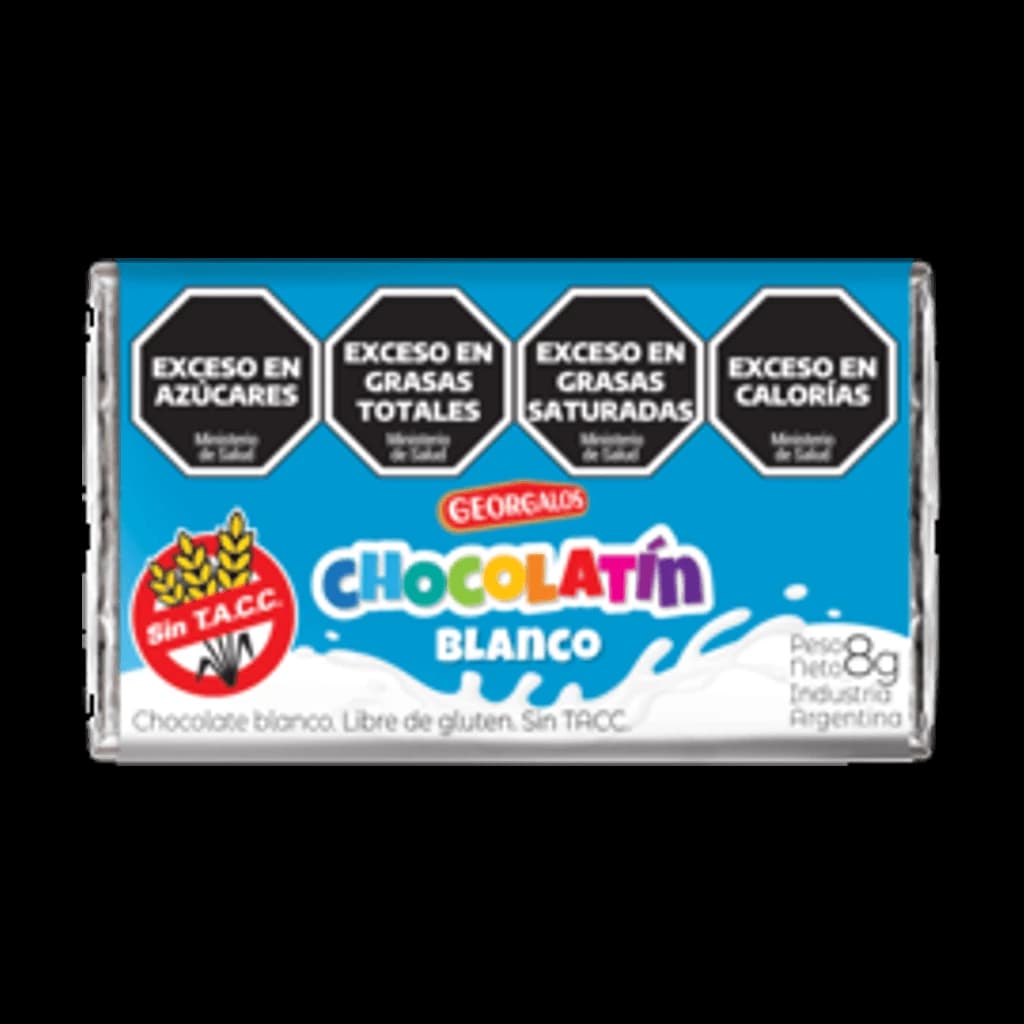 Chocolatín Georgalos Blanco - 8 g, 40 unidades · Display
