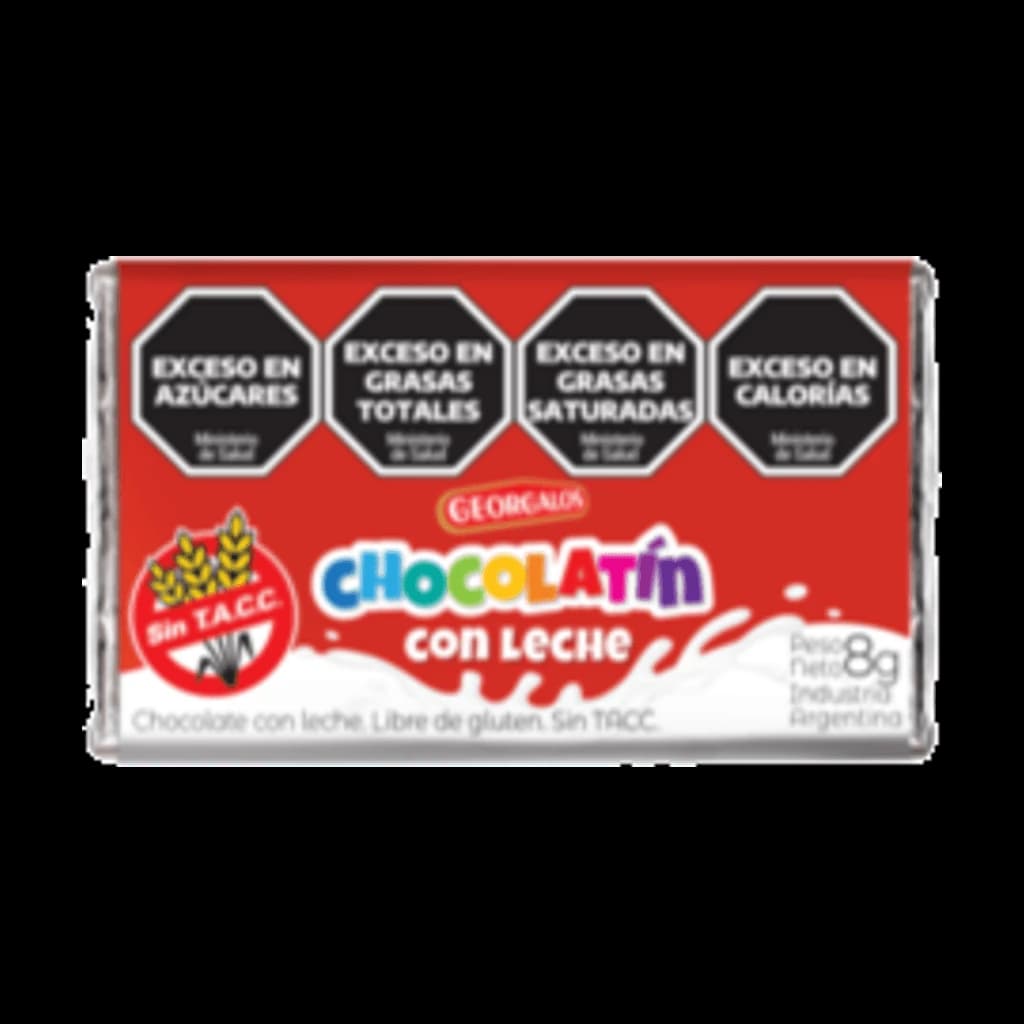 Chocolatín Georgalos con Leche - 8 g, 40 unidades · Display