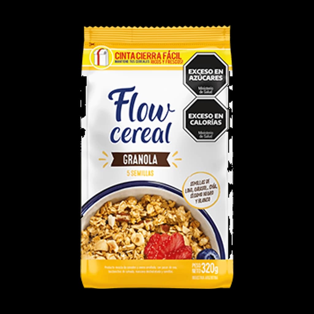 Flow Cereal Granola 5 Semillas - 320 g, 20 unidades