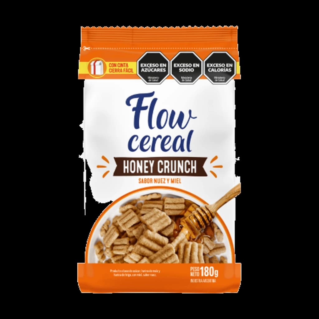 Flow Cereal Honey Crunch - 180 g, 16 unidades