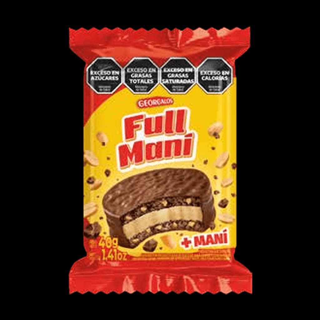 Full Maní Alfajor con Pasta de Maní - 40 g, 24 unidades