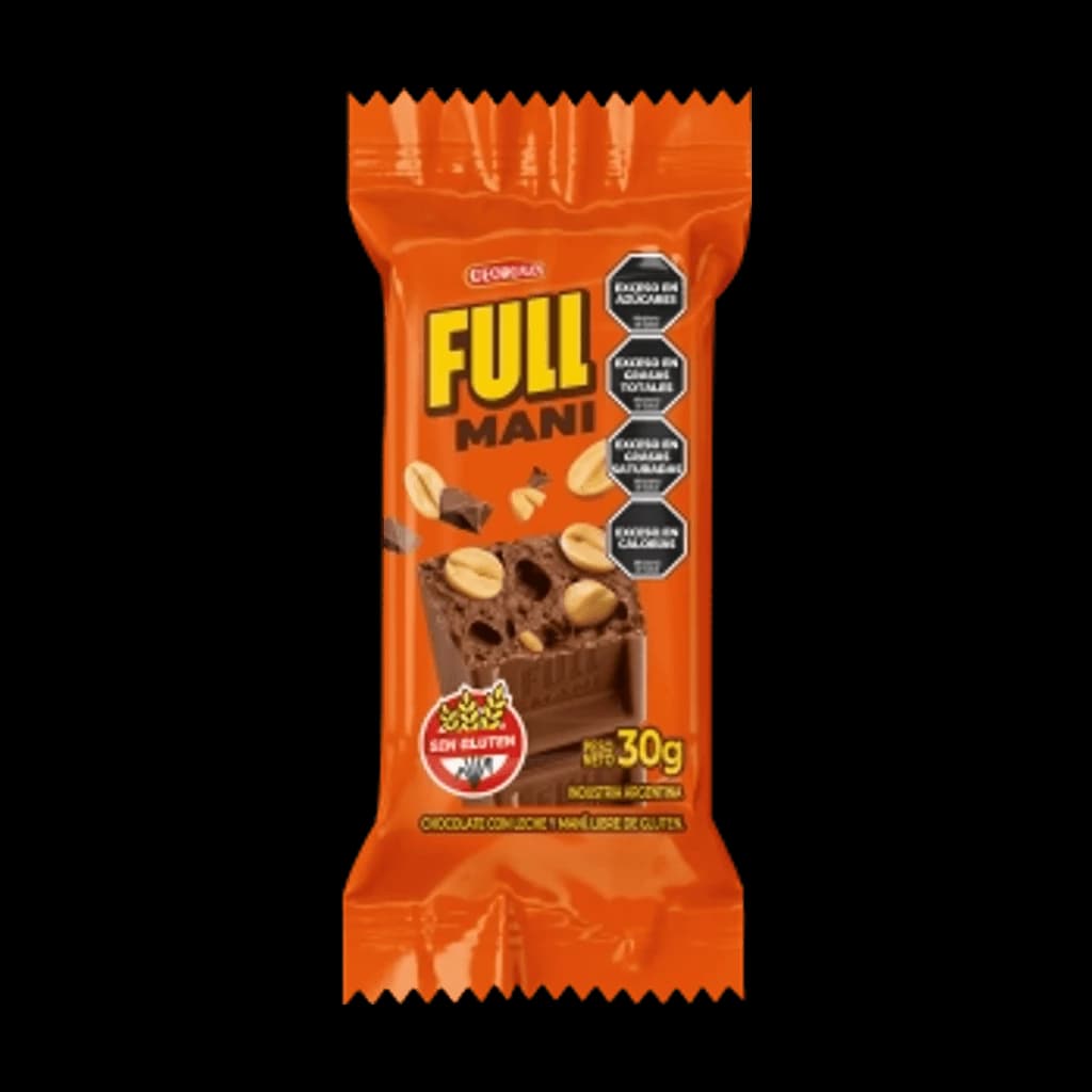 Full Maní Leche y Maní - 30 g, 15 unidades · Display