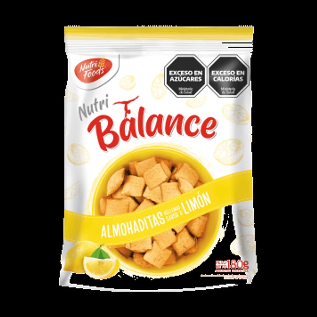NutriBalance Almohaditas Limón - 180 g, 20 unidades