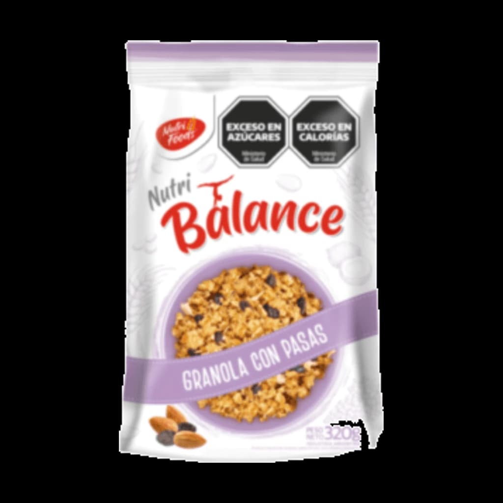 NutriBalance Granola con Pasas - 320 g, 20 unidades