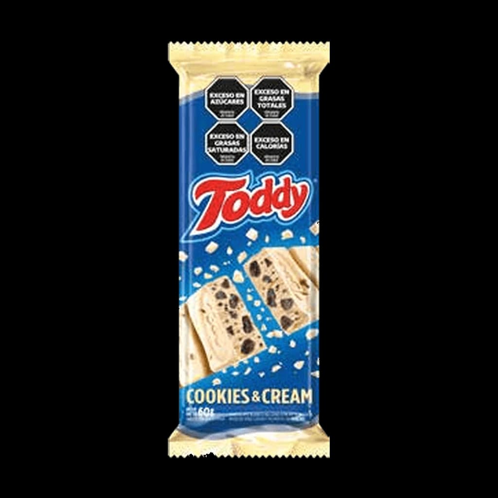 Toddy Chocolate Blanco con Cookies - 60 g, 10 unidades · Display