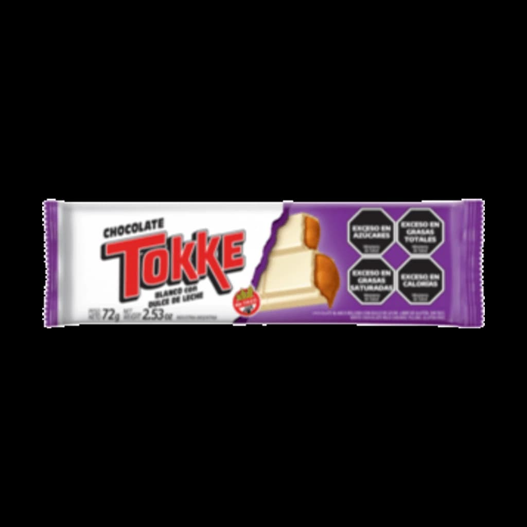Tokke Blanco relleno Dulce de Leche - 72 g, 24 unidades