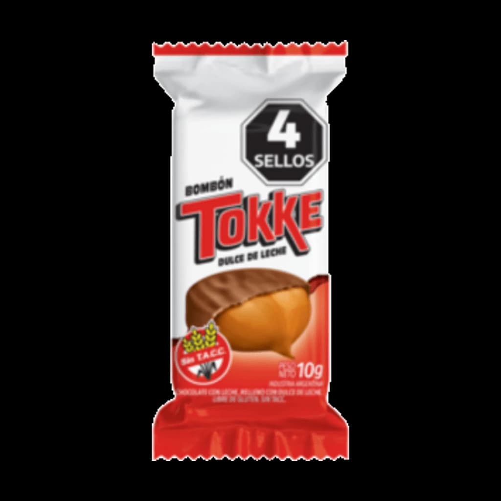 Tokke Bombón relleno Dulce de Leche - 10 g, 30 unidades