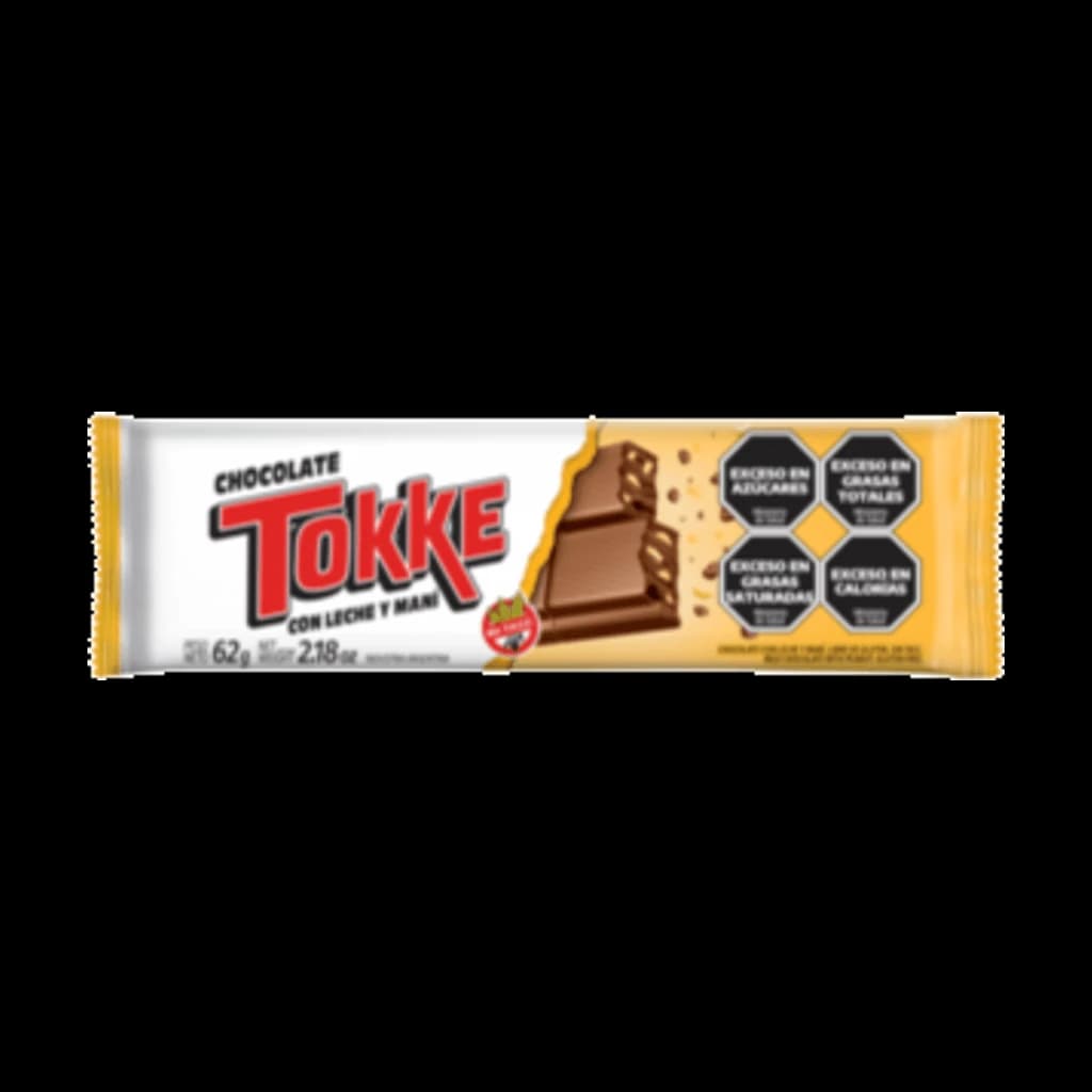 Tokke Leche y Maní - 62 g, 24 unidades