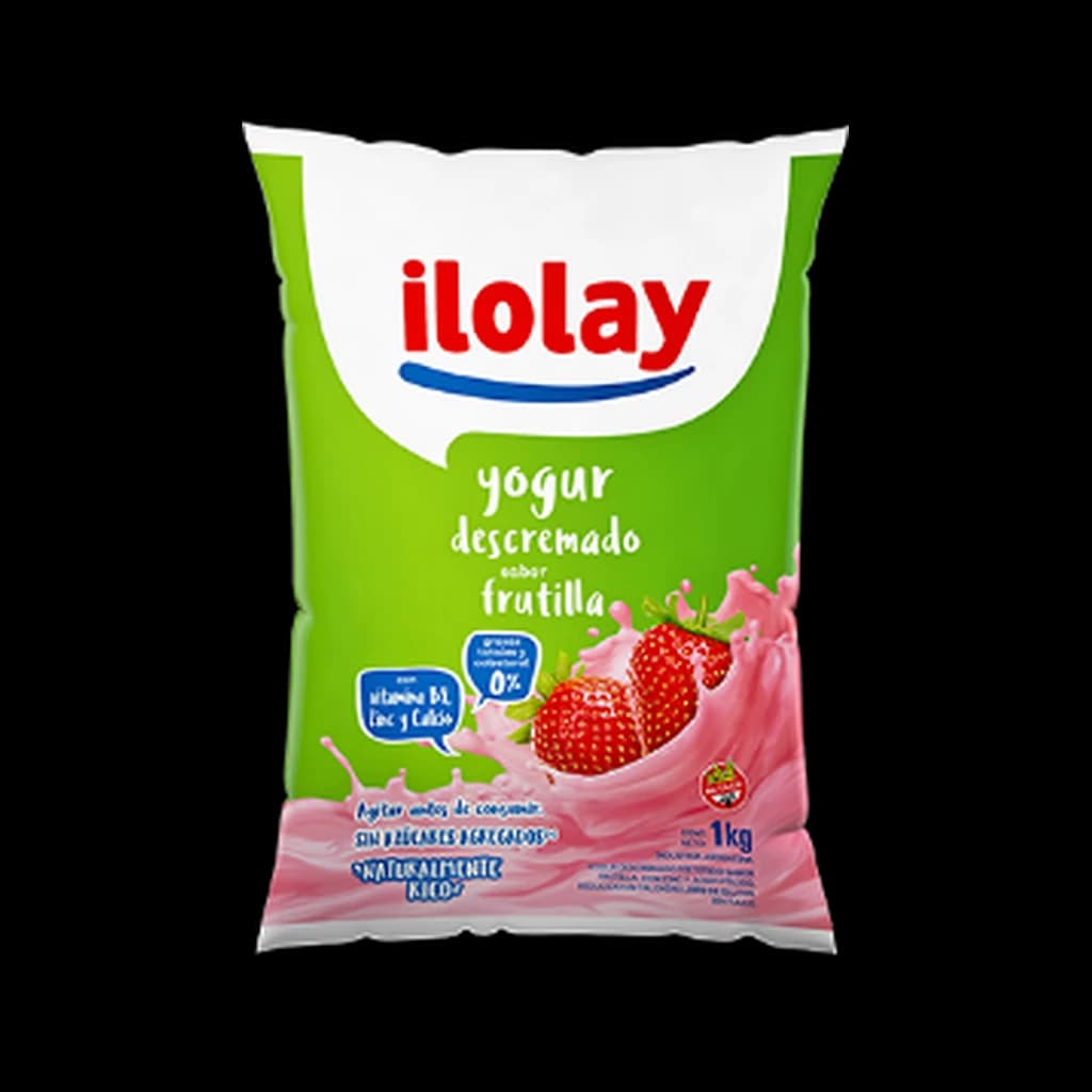 Ilolay Yogur Bebible Descremado Frutilla Sachet - 900 g