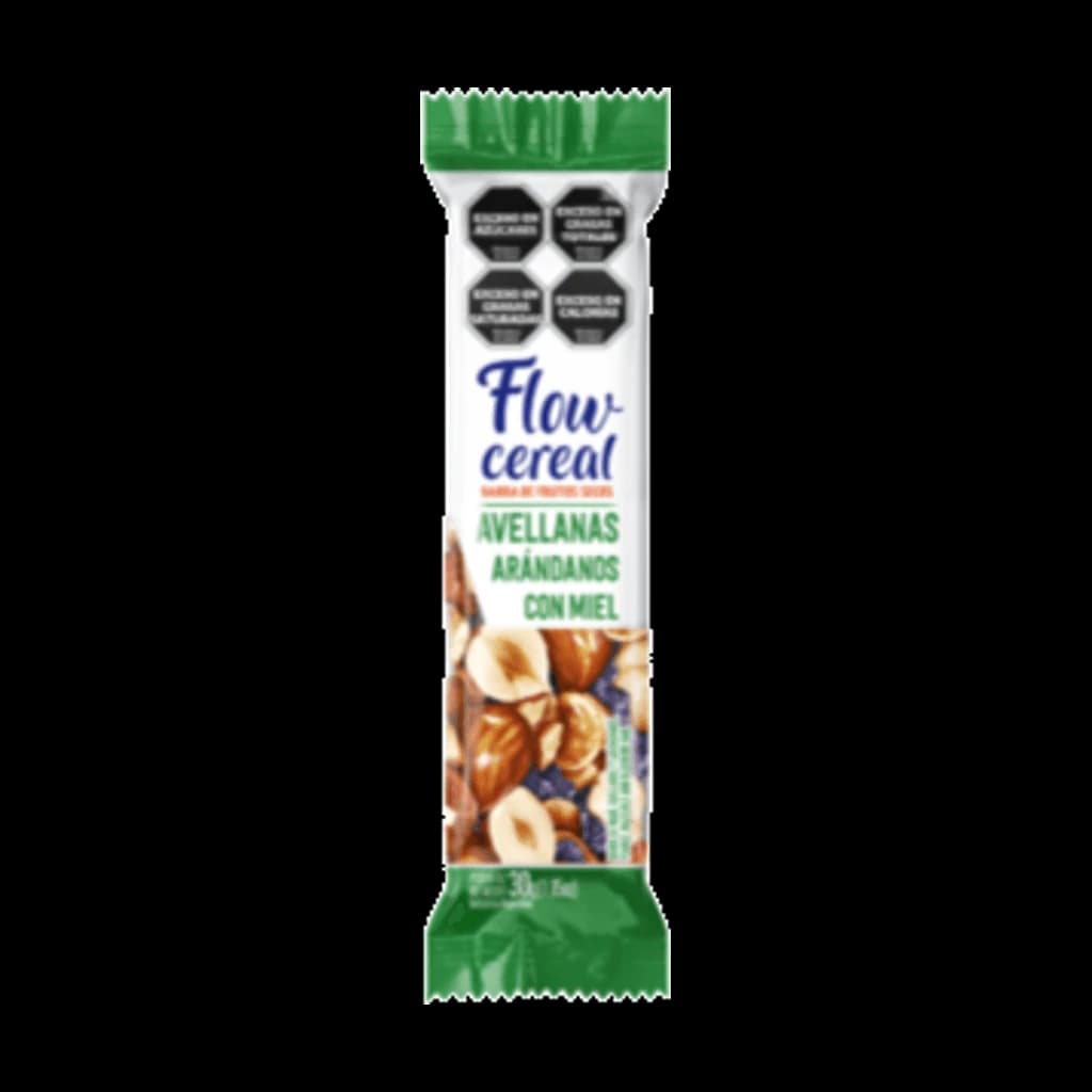 Flow Cereal Avellanas y Arándanos con Miel - 30 g, 20 unidades · Display