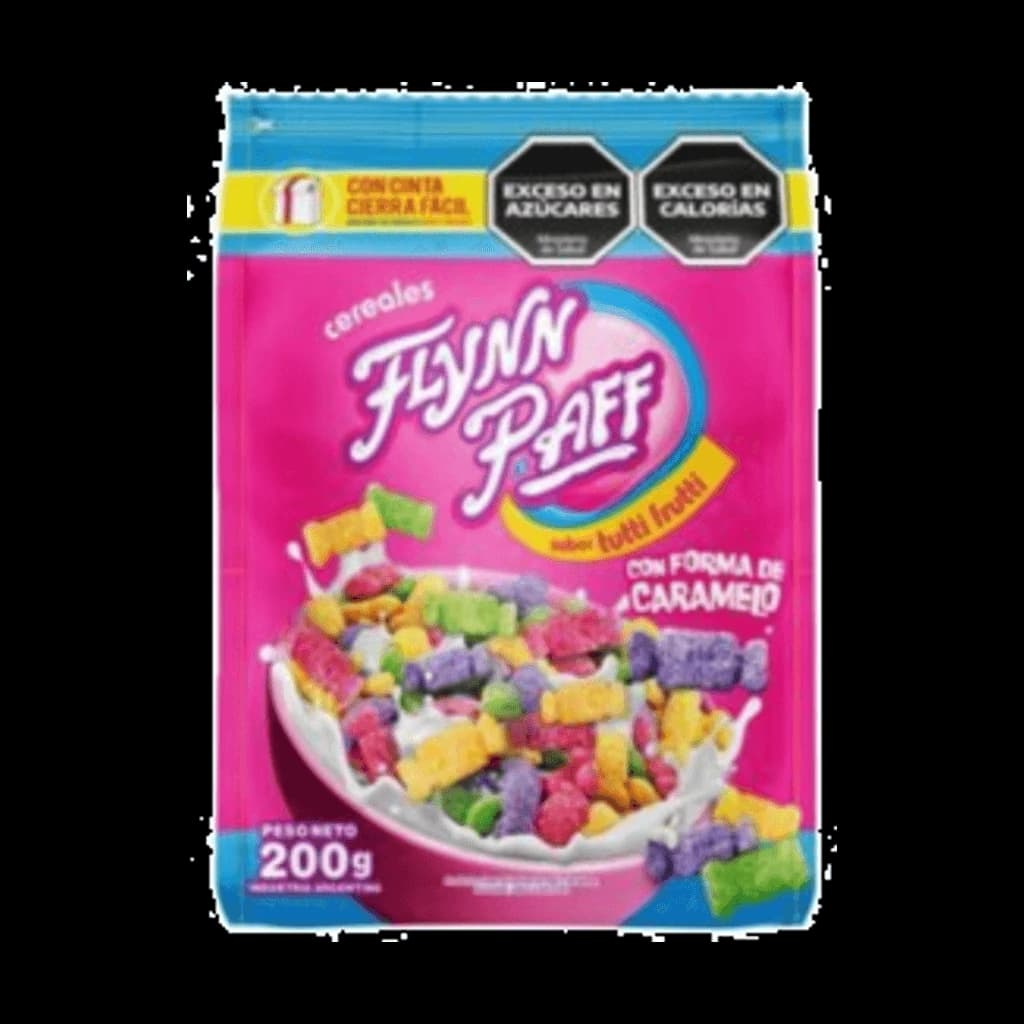 Flynn Paff Cereal Frutal con forma de Caramelo - 200 g, 16 unidades