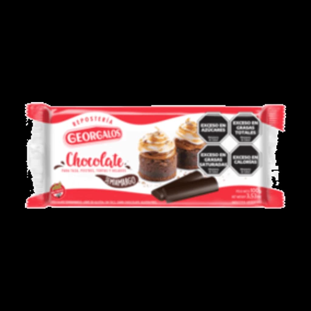 Georgalos Tableta de Chocolate Semiamargo - 100 g, 10 unidades · Display