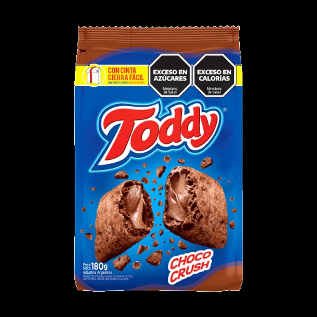 Toddy Almohaditas rellenas sabor Chocolate - 180 g, 16 unidades